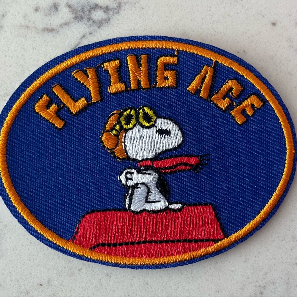 Snoopy flying ace iron on patch